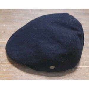 EPOCH HAT 100% WOOL Black NEWSBOY CABBIE FLAT CAP  SIZE MEDIUM Ivy